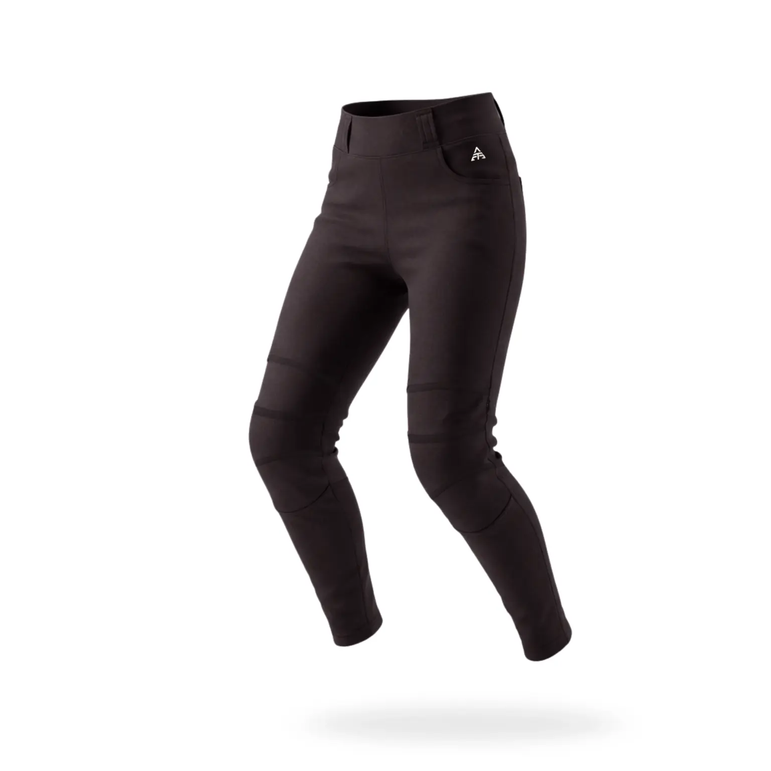Alfa Thrust Ivy Burn – legginsy motocyklowe damskie, czarne spodnie z wysokim stanem i wzmocnieniami na kolanach.