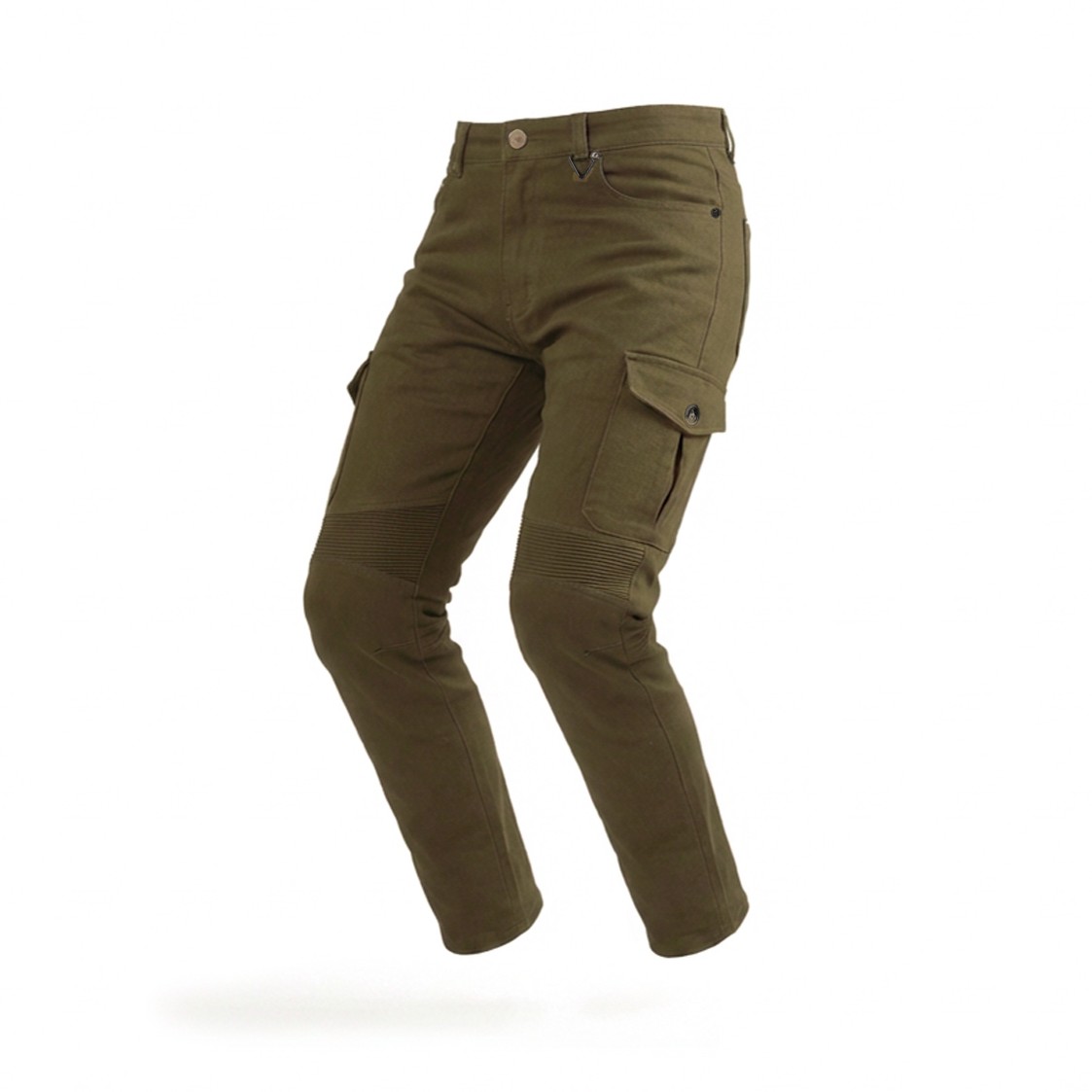 Onyx Phantom Cargo – spodnie motocyklowe, tył spodni typu cargo w kolorze oliwkowym.