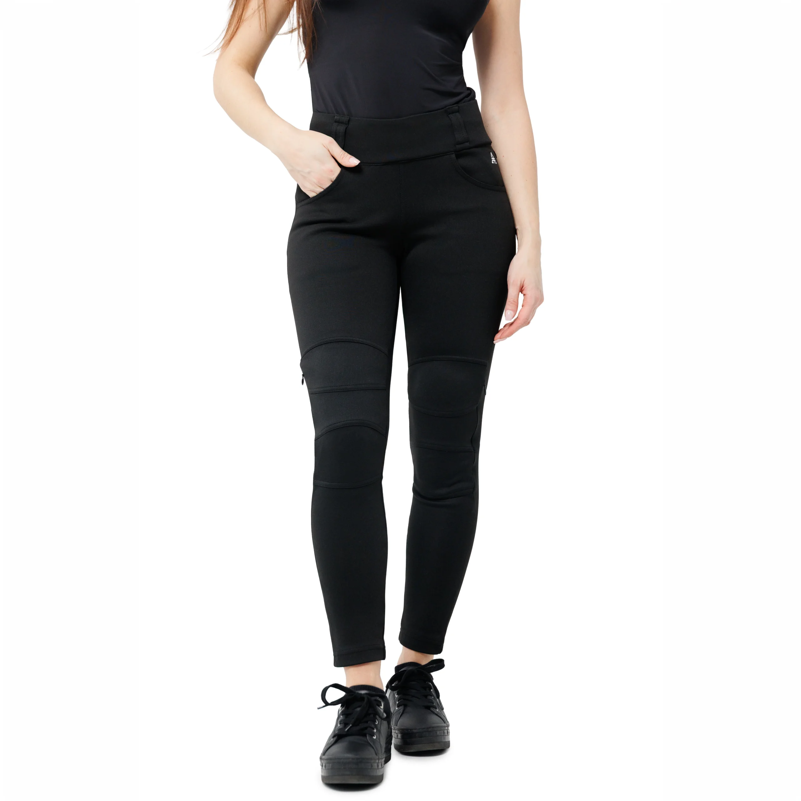 Ivy Burn 2.0 - damskie legginsy motocyklowe z wysokim stanem - jednowarstwowe - certyfikat AA - obrazek 4