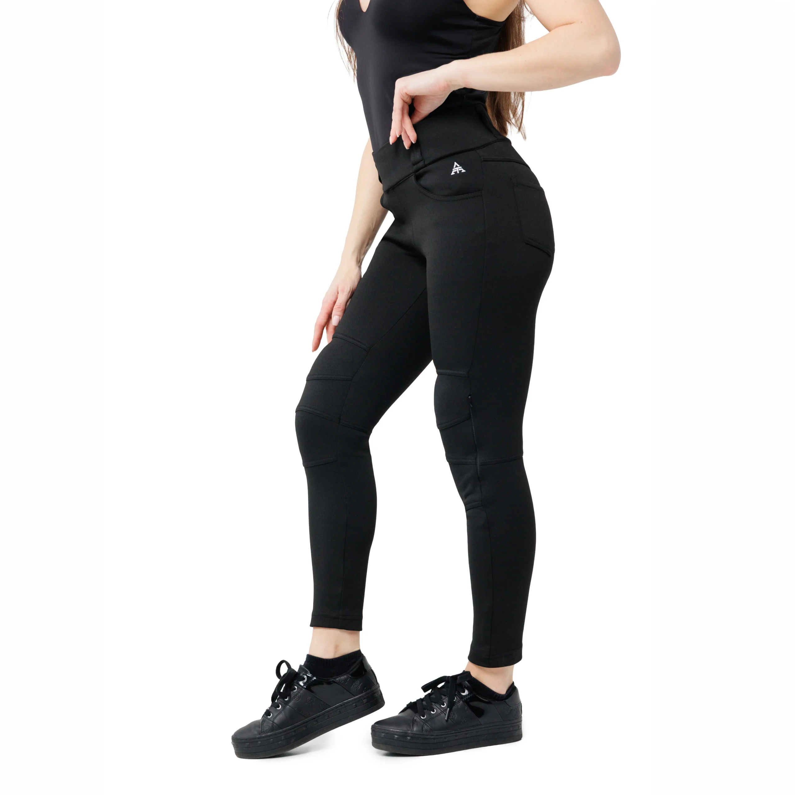 Ivy Burn 2.0 - damskie legginsy motocyklowe z wysokim stanem - jednowarstwowe - certyfikat AA - obrazek 3