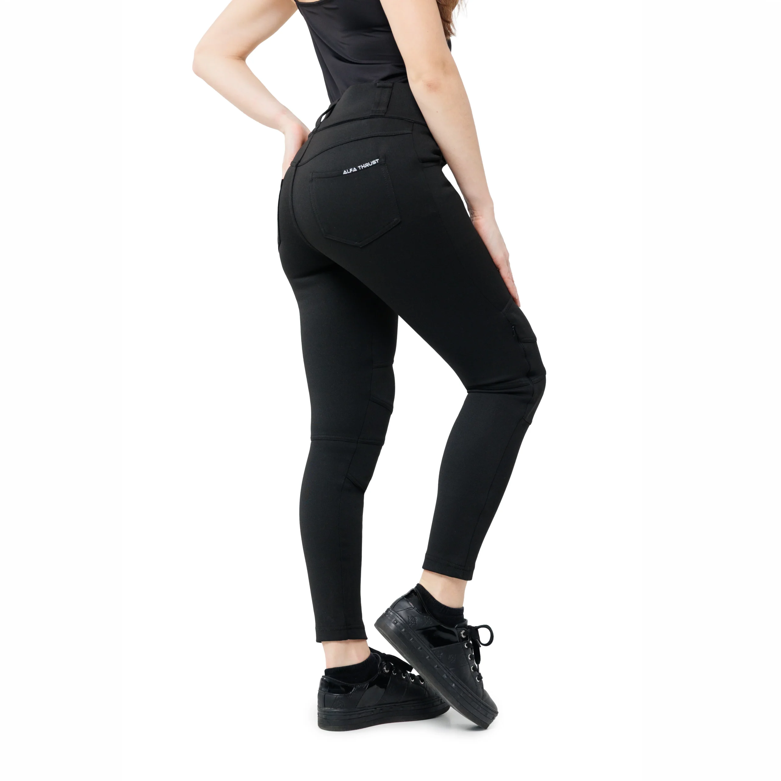 Ivy Burn 2.0 - damskie legginsy motocyklowe z wysokim stanem - jednowarstwowe - certyfikat AA - obrazek 5