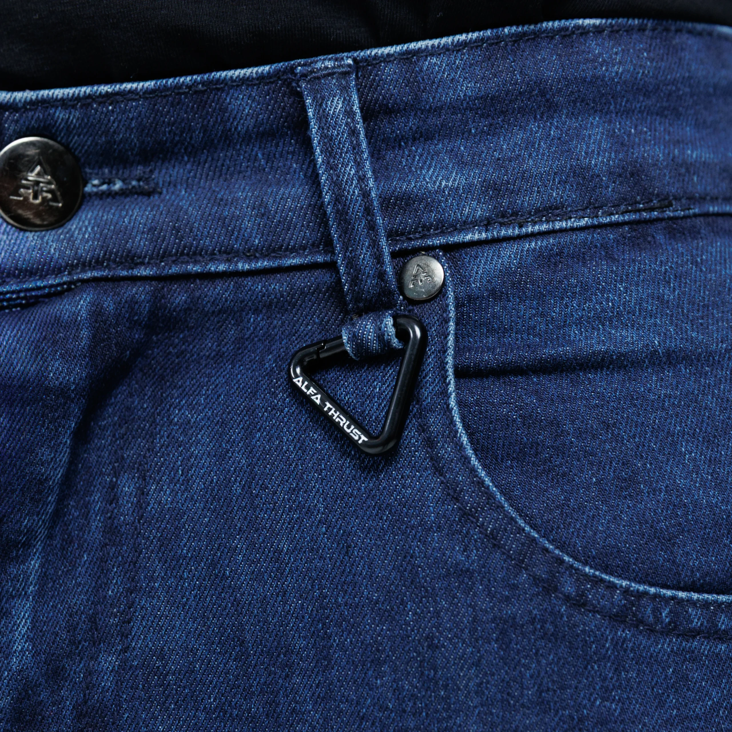 Erick Storm - męskie jeansy motocyklowe z ochraniaczami - jednowarstwowe - certyfikat AA - obrazek 8