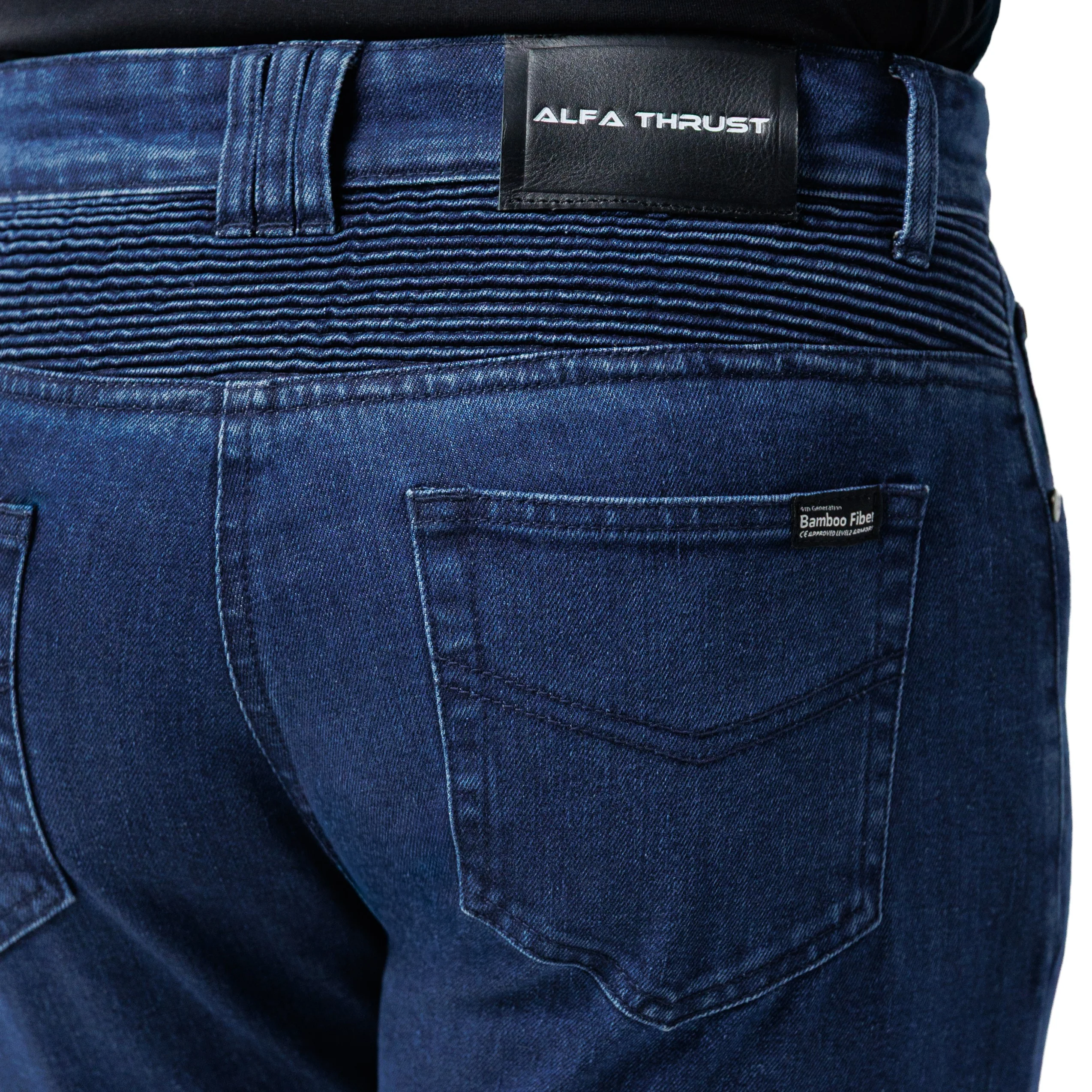 Erick Storm - męskie jeansy motocyklowe z ochraniaczami - jednowarstwowe - certyfikat AA - obrazek 7